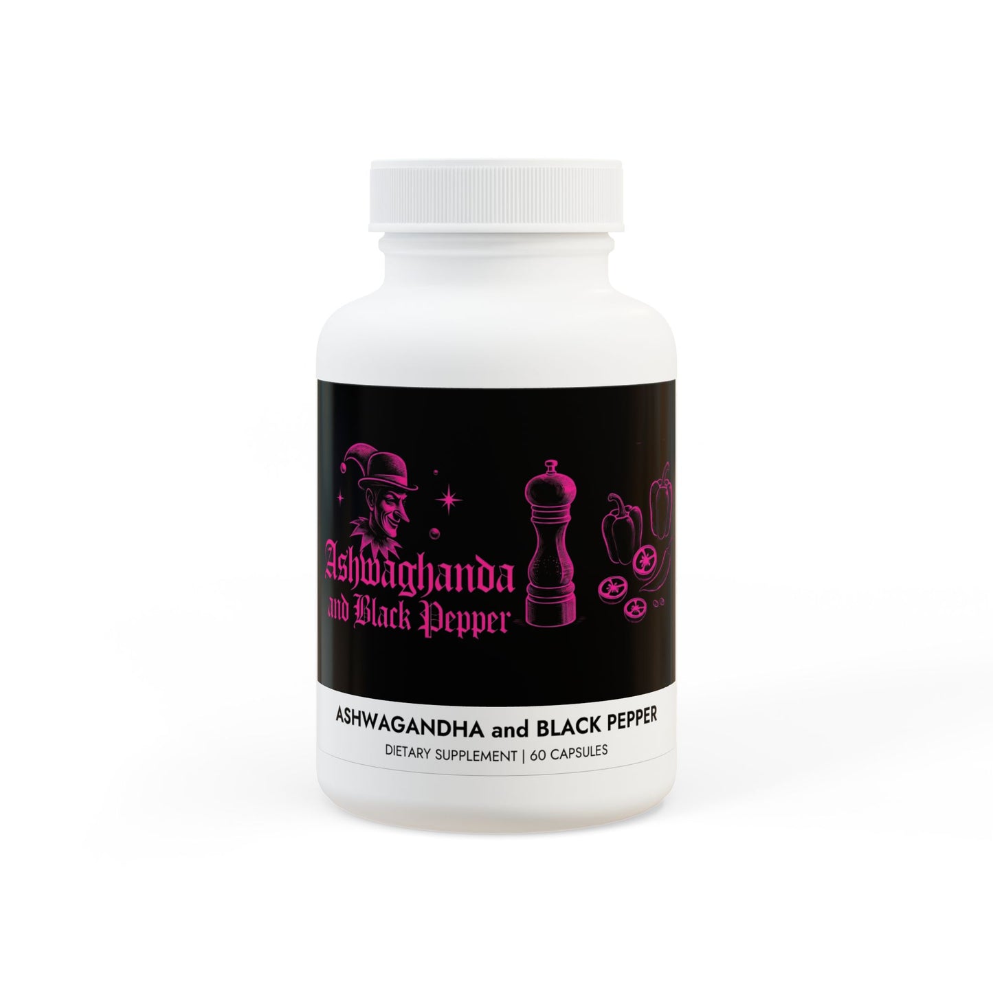 Ashwagandha and Black Pepper Supplement (60 capsules)