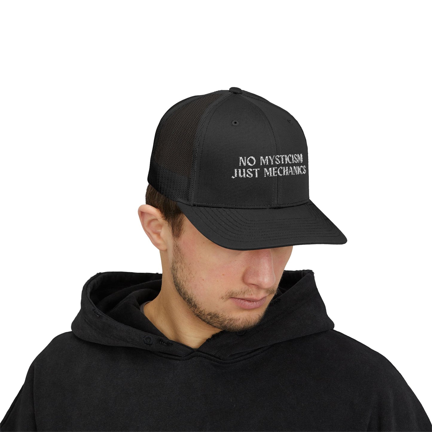 No Mysticism, Just Mechanics Snapback Hat
