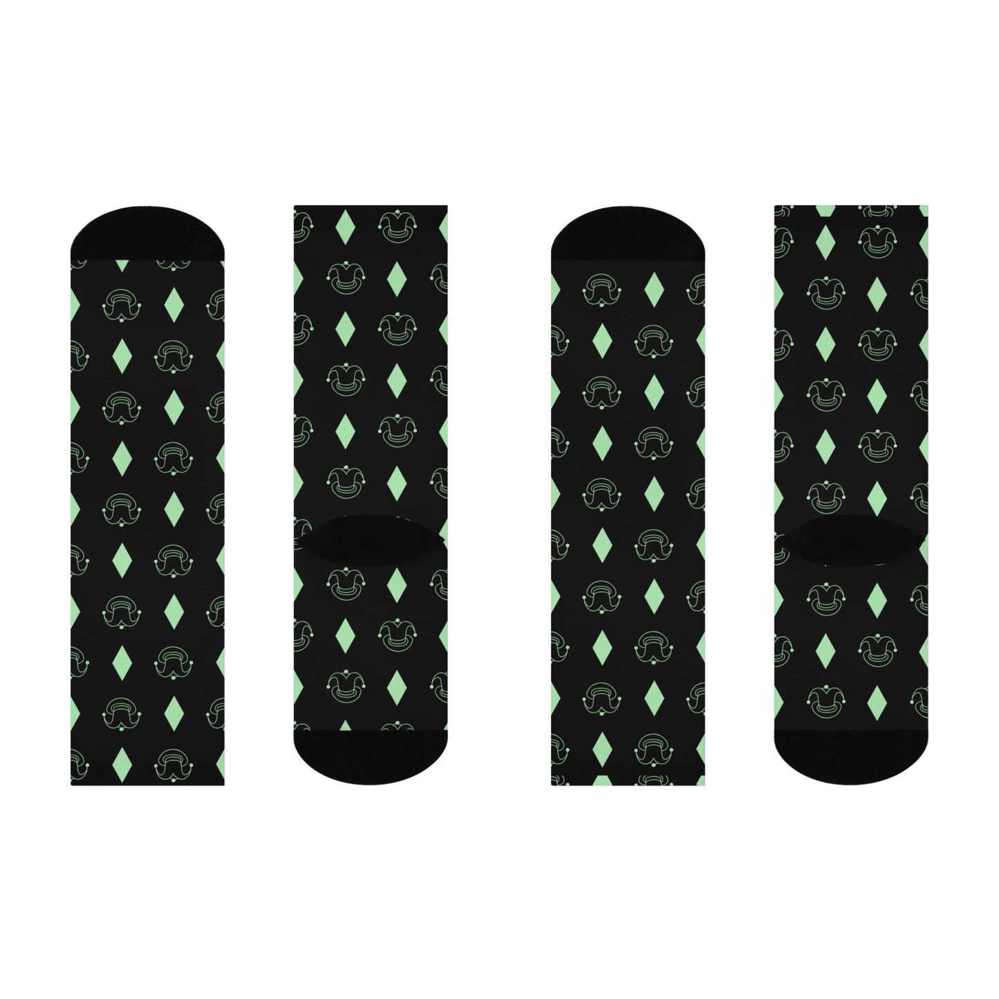Spring Green Cushioned Crew Socks