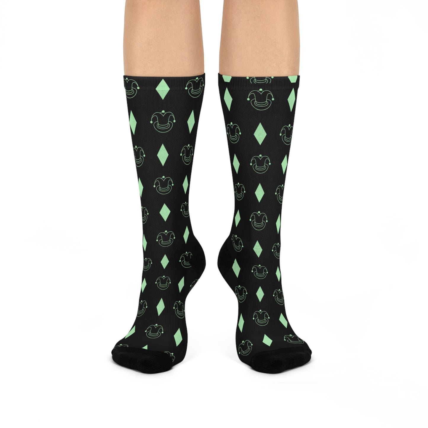 Spring Green Cushioned Crew Socks