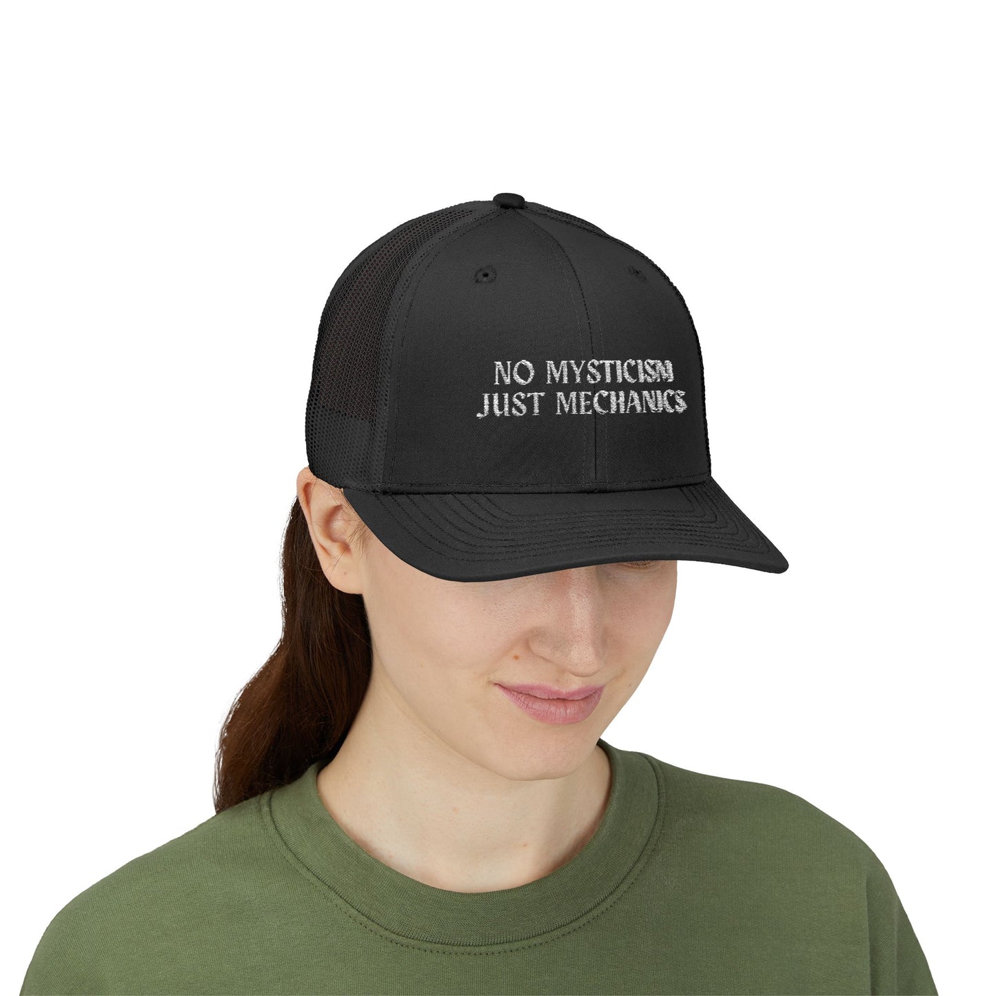 No Mysticism, Just Mechanics Snapback Hat