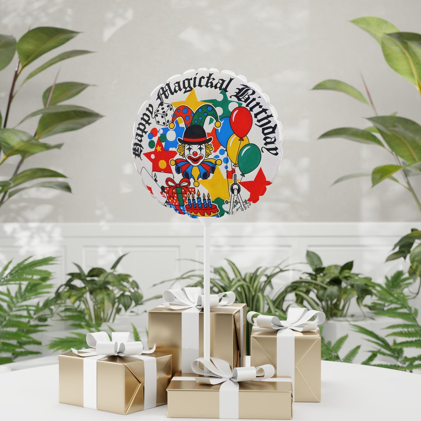 Retro Birthday Balloon 11"