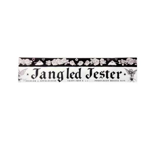 Jangled Jester Banner Sticker