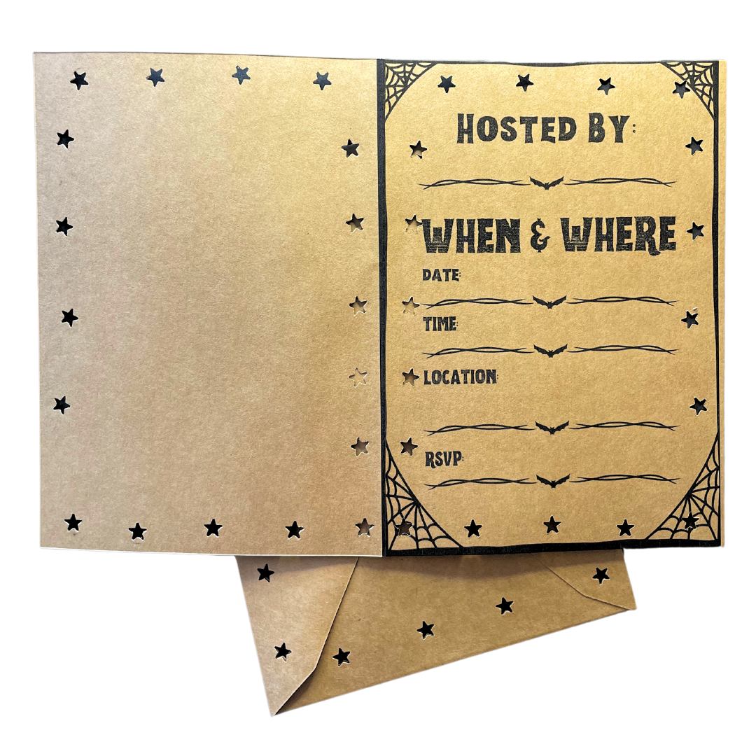 Spooker Duper Boneyard Banquet Invitations (6 Pack)