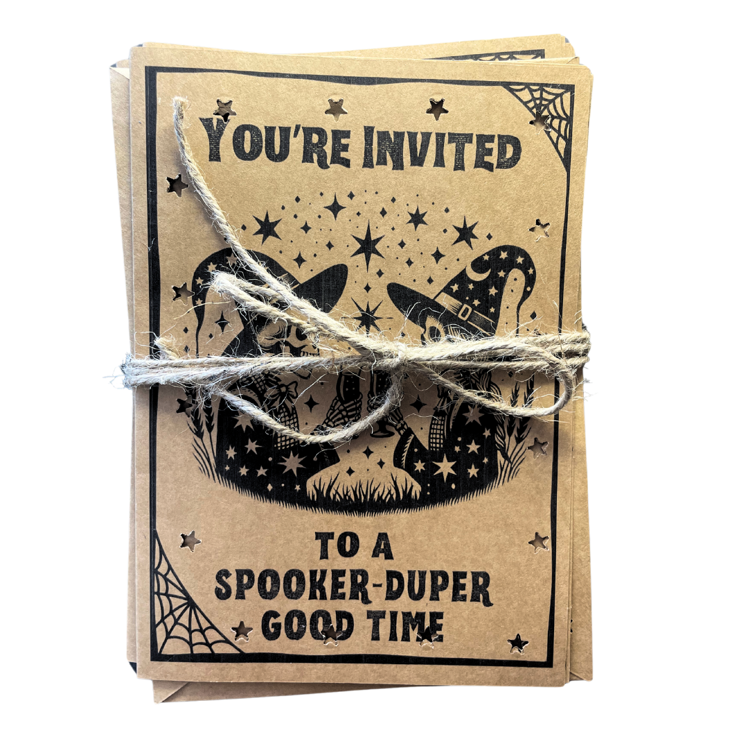 Spooker Duper Boneyard Banquet Invitations (6 Pack)